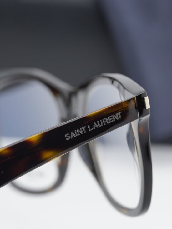 Saint Laurent SL286 SLIM 002 Square Eyeglasses – Havana 50mm main image 6